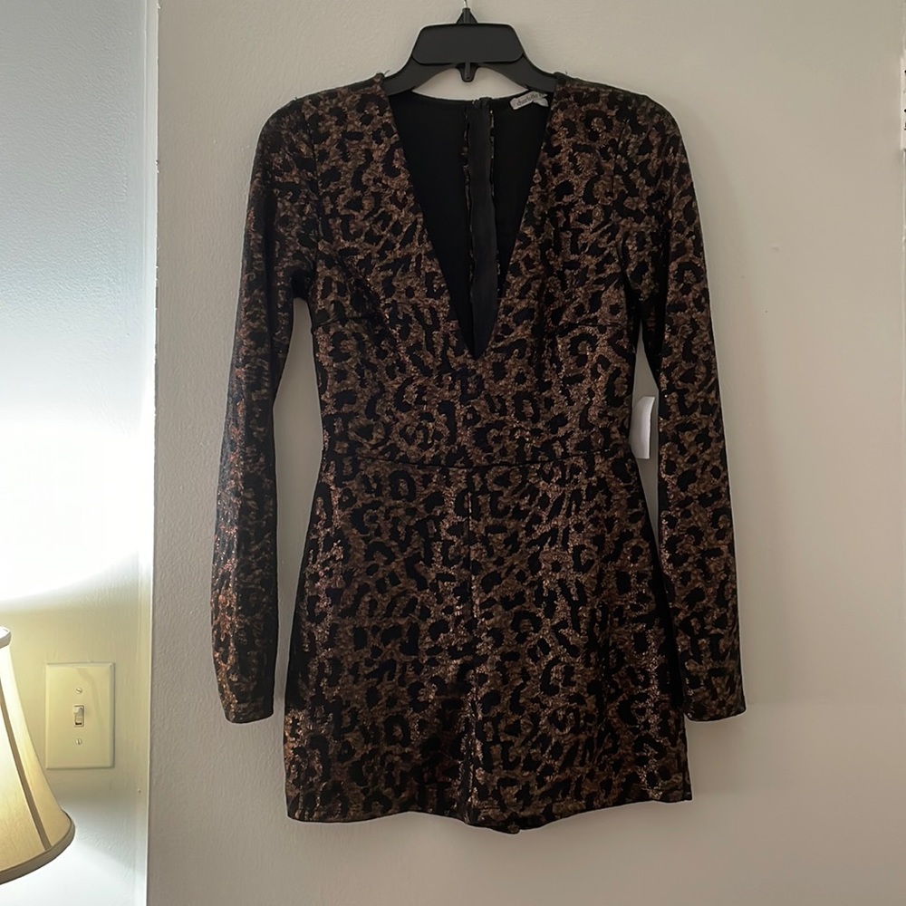 Womens Cheetah Romper